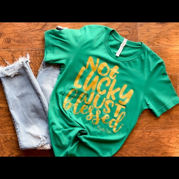 Not lucky, just blessed St Patty’s Day graphic tee - Picture 2 of 3